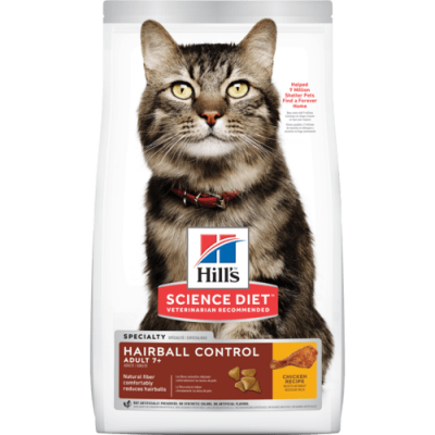 Hill's Science Diet Adult 7+ Hairball Control Senior Dry Cat Food 2KG