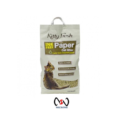 Kitty Fresh Ink Free Paper Litter Cat Litter 15L