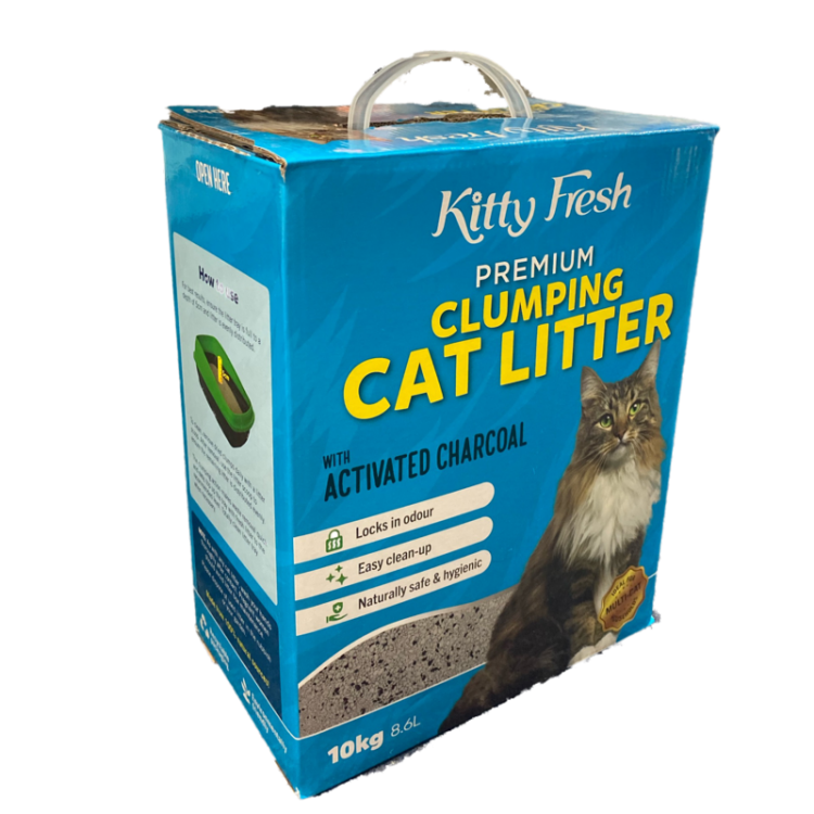 Kitty Fresh Cat Litter Activated Charcoal 10kg BOX