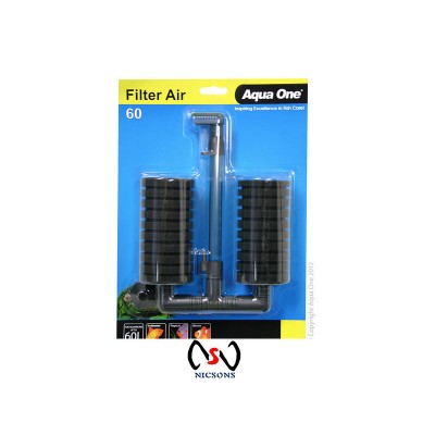 Aqua One Filter Air 60 Sponge Air Filter Up To 60L