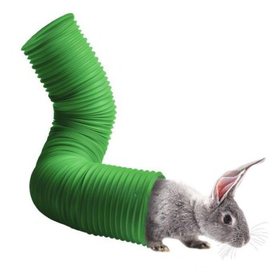Pet One Tunnel Rabbit Burrow Toy 20cm Dia X 80cm L Green