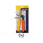 Pet One Veggie Rope Chews Twin Pack - Carrot/Corn Rabbit Guinea Pigs Toy