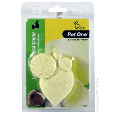 Pet One Mineral Chew Treat For Rabbit Guinea Pig Lemon 80g