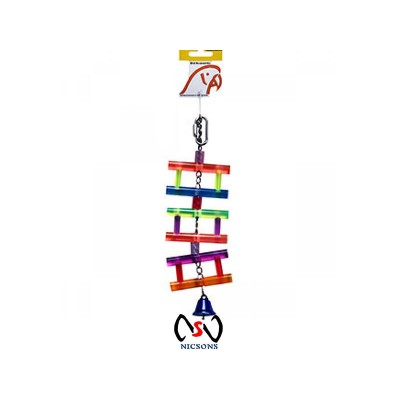 Avi One Bird Toy - Acrylic Ladder With Bell