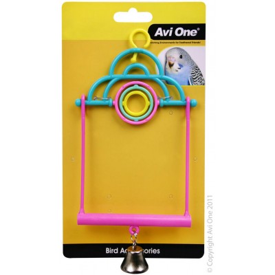 Avi One Bird Toy - 2 In 1 Swing With Turning Rings