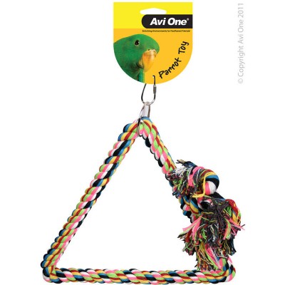 Avi One Parrot Toy Bird Toy Tri-Angle Rope Swing 20mm*35CM