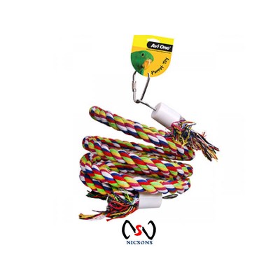 Avi One Parrot Bird Toy - Rope Twister With Bell 40cm