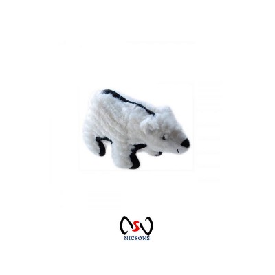 ALLPET Ruff Play Dog Toy Plush Tuff Polar Bear