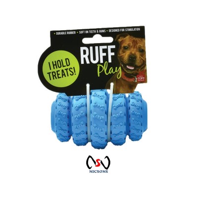 ALLPET DOG TOY RUFF PLAY TYRE TREAT ROLLER LARGE 12CM