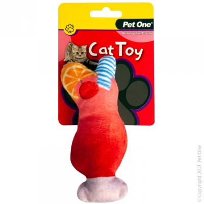 Pet One Cat Toy - Plush Meowjito Red 14cm
