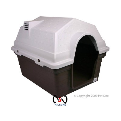 PET ONE DOG KENNEL Chocolate 97x74x74cm Large PICKUP ONLY