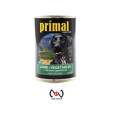 Primal Dog Can Food Lamb And Vegetables 390g