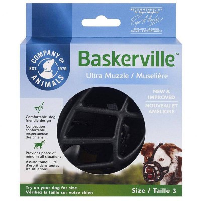 Dog Muzzle Baskerville Ultra Muzzle Size 3 Black