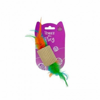 ALLPET Cat Toy Cardboard Roller With Feather