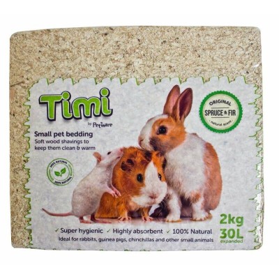Timi Rabbit Rat Mouse Soft Wood Shavings Bedding Original Spruce and Fir 2kg