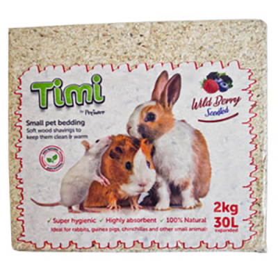 Timi Rabbit Rat Mouse Soft Wood Shavings Bedding Wildberry Scented 2kg