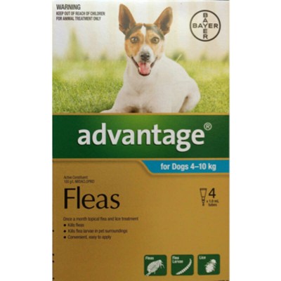 Advantage Flea Treatment For Dogs 4-10kg 4PK