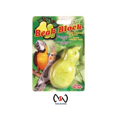 Living World Bird Treat Natures Mineral Block Green Pear