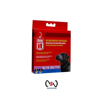 Dogit Nylon Dog Muzzle Black XX-Large 24cm