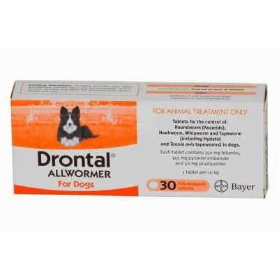 Drontal All Wormer For Dog 10kg x 30 tabs