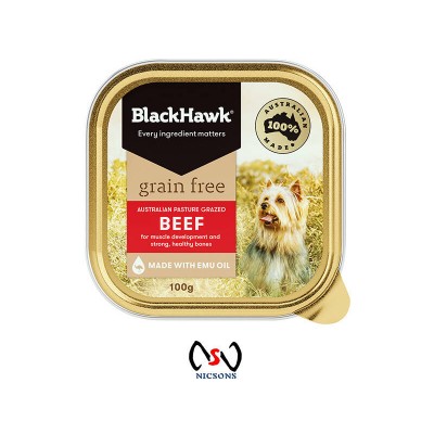 BlackHawk Dog Food Wet Grain Free Beef 100gms