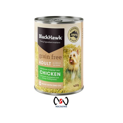 BlackHawk Dog Food Wet Grain Free Chicken 400gms
