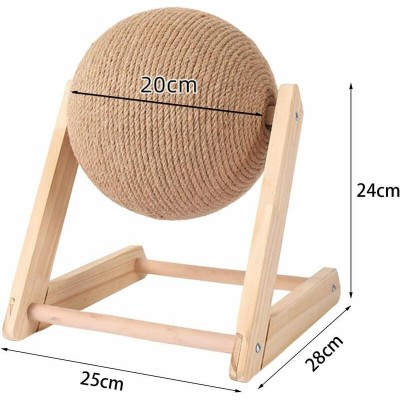 Cat scratcher with rotating scratching ball cat toy