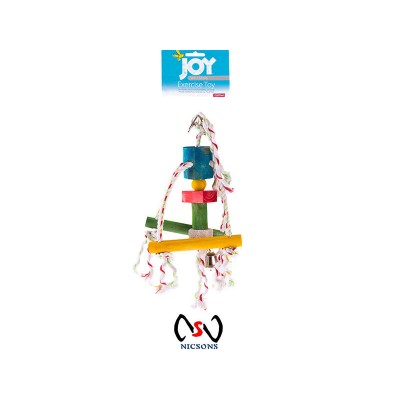 Joy Bird Toy Rope and Wood 29cm