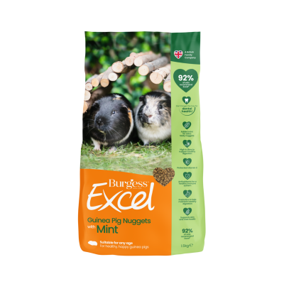 Burgess Excel Adult Guinea Pig Food Nuggets With Mint 1.5KG