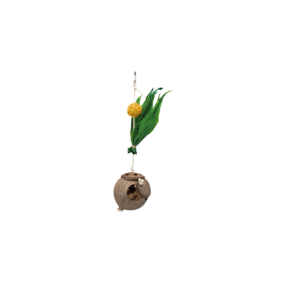 Trixie Bird Toy Coconut Hanging With Nesting Material 35cm