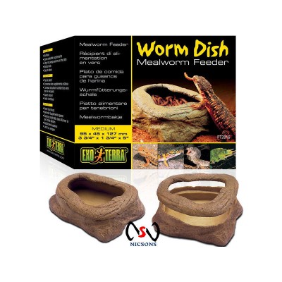 Exo Terra Reptile MealWorm Worm Dish Feeder