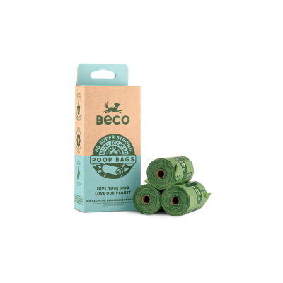 Beco Bags 100% Recycled Dog Poo Bags Mint Scented - 60 bags