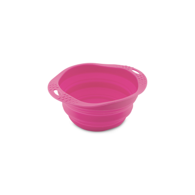 BecoBowl Travel Dog Bowl Medium 750ml Pink