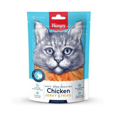 Wanpy Cat Treat Chicken Jerky Strips 80g